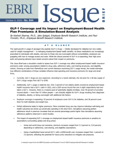 GLP-1 Coverage and Its Impact on Employment-Based Health Plan Premiums: A Simulation-Based Analysis