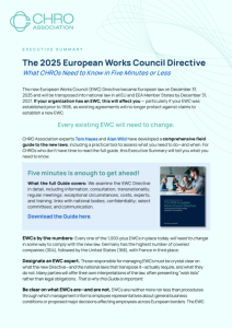 Executive Summary - 2025 EWC Directive